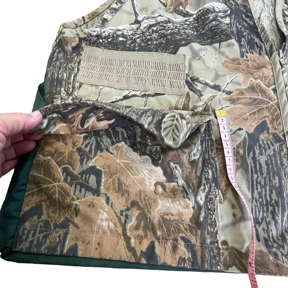 Ozark Trail Hunting Vest Mens Large Camouflage Zip Hiking Fishing‎ Outdoors EUC